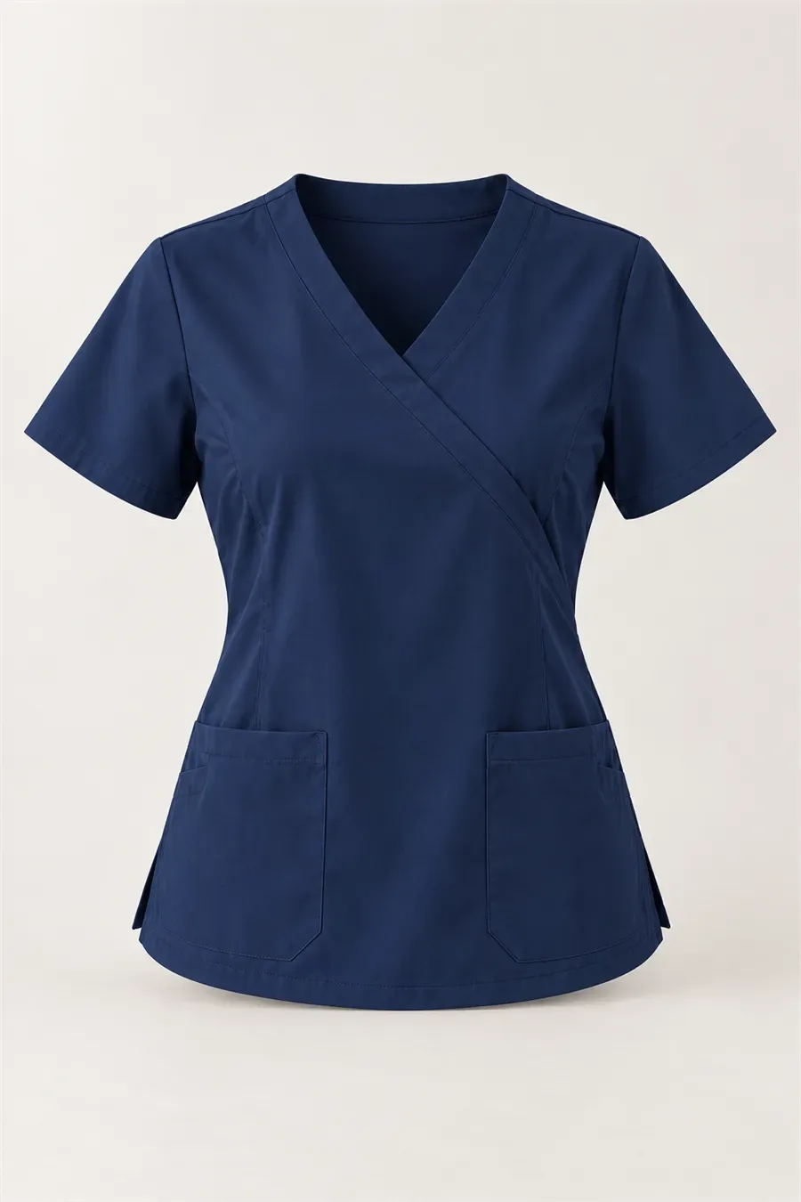 Mock-Wrap Scrub Top